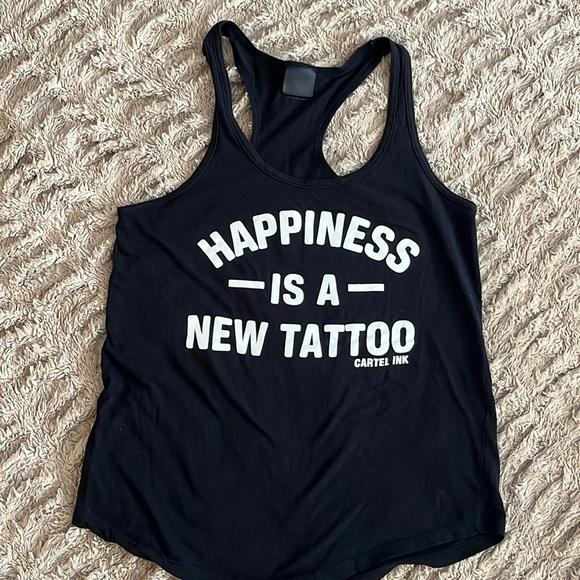 cartel ink Tops - Cartel ink Happiness is a new tattoo racerback tank